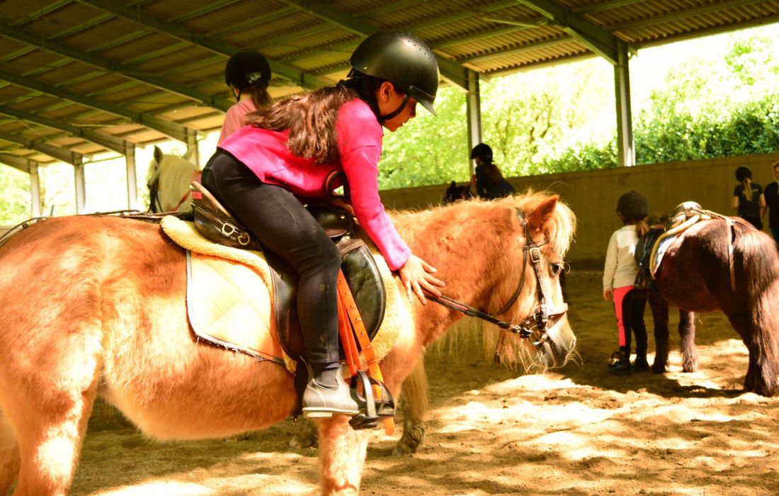 Lezione di equitazione su pony per bambini a Castiglione Torinese