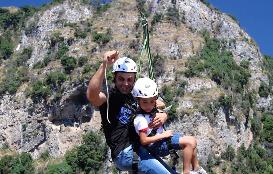 Zipline a Furore in Costiera Amalfitana Volo Family  a Furore