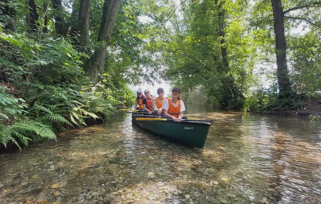 Escursione in canoa alla cascata della Qualba sul Lago d'Orta a Omegna