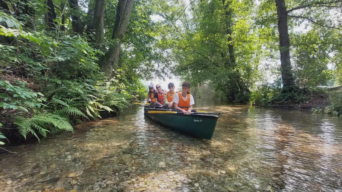   - Escursione in canoa alla cascata della Qualba sul Lago d