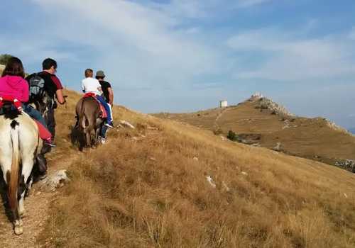 Trekking con gli asini a Rocca Calascio