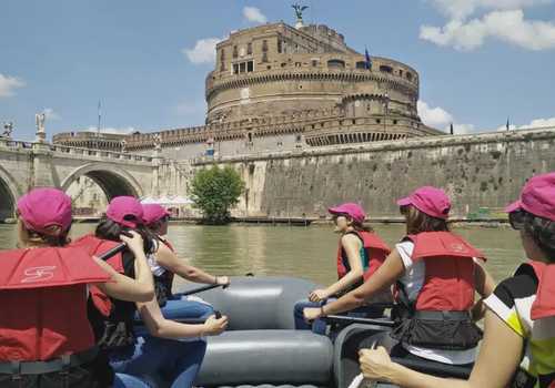 Soft rafting sul Tevere