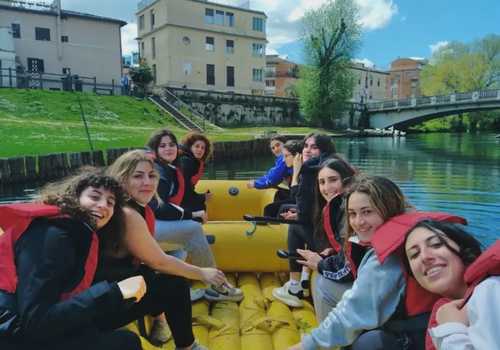 Soft rafting sul fiume Velino