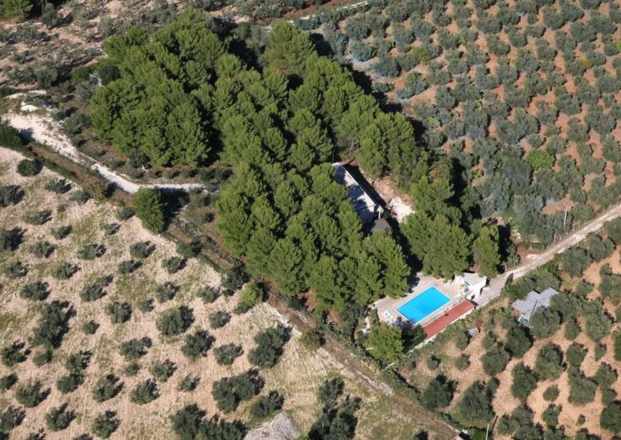 La vista del Residence San Luca con piscina sul Gargano