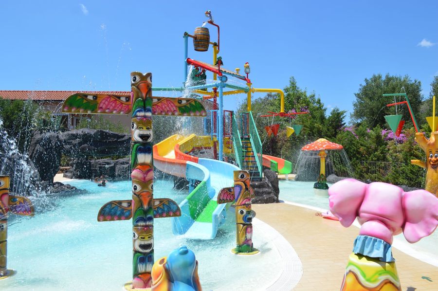 Village with water park