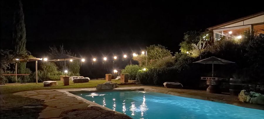 la piscina del Agriturismo Scannano
