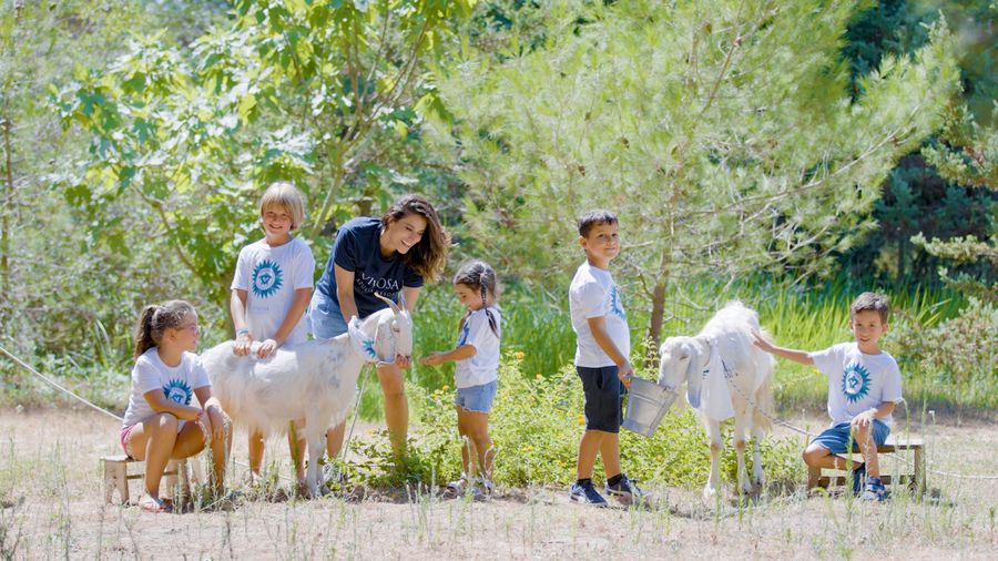 ecokids with baby goats