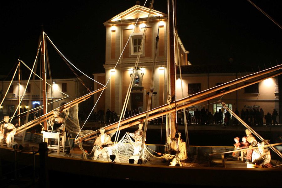 Presepe sulle barche a Cesenatico