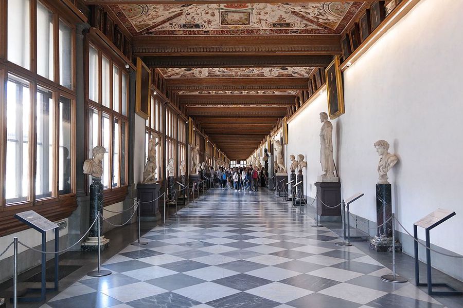 Firenze Galleria degli Uffizi con i bambini