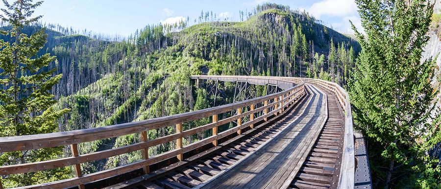 Kelowna, Myra Canyon con i bambini