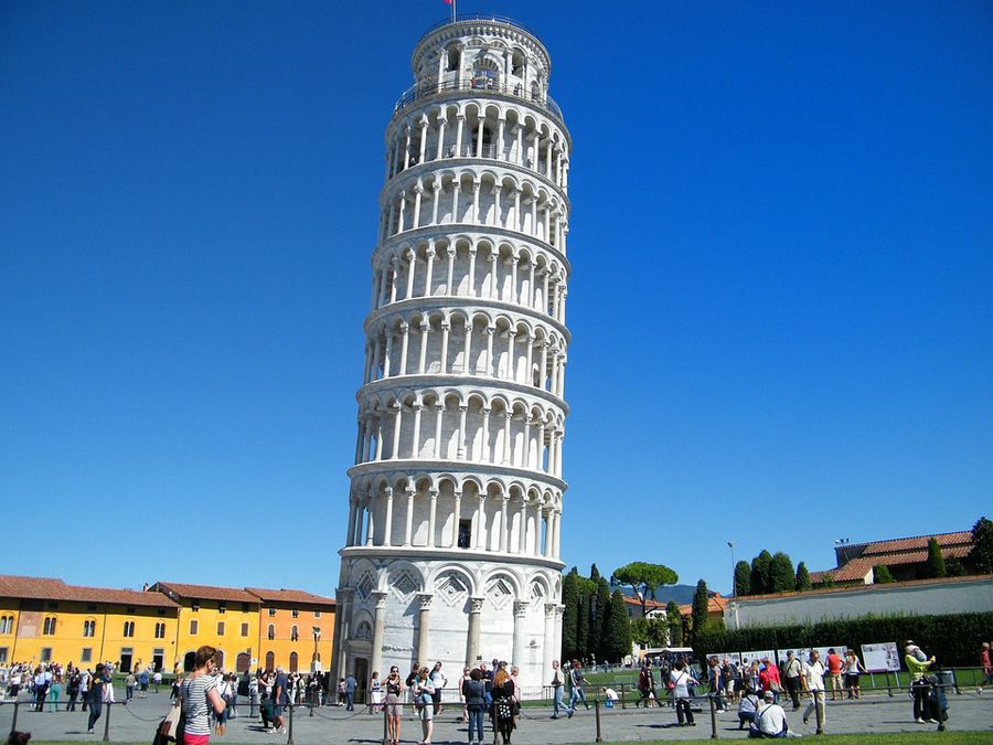 the tower of Pisa