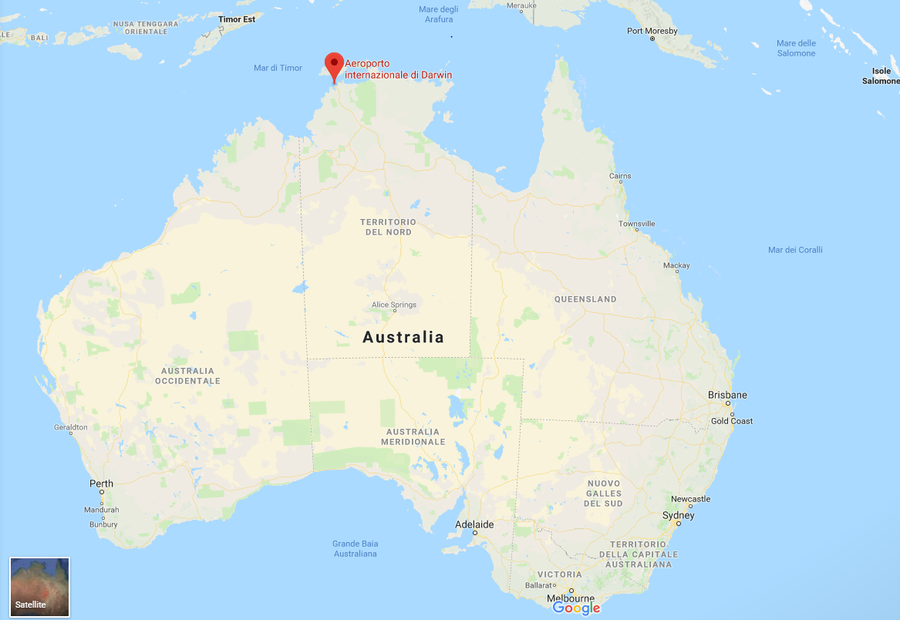 mappa del Northern Territory