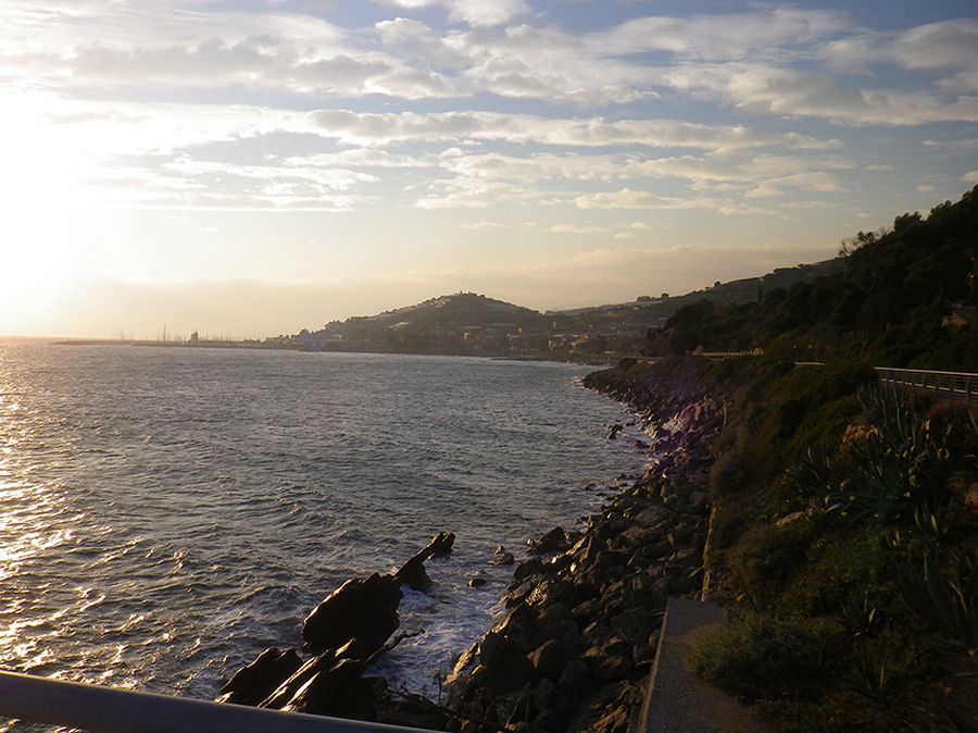 The children's bike path in San Remo